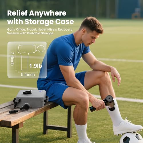 Image of BOB AND BRAD Massage Gun,Bob And Brad Deep Tissue Massager Gun,Percussion Muscle Massager,Handheld Massager For Neck Back,Shoulder Body Pain Relief