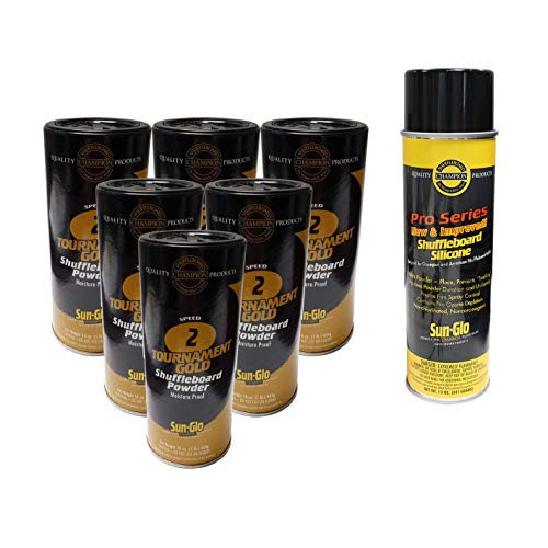 Sun-Glo 6 Cans #2 Tournament Gold Wax & 1 Can Silicone Spray