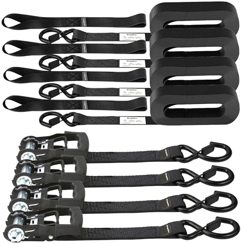 StrapsPro Ratchet Straps, 1'' x 15 FT - 2317 lb Break...