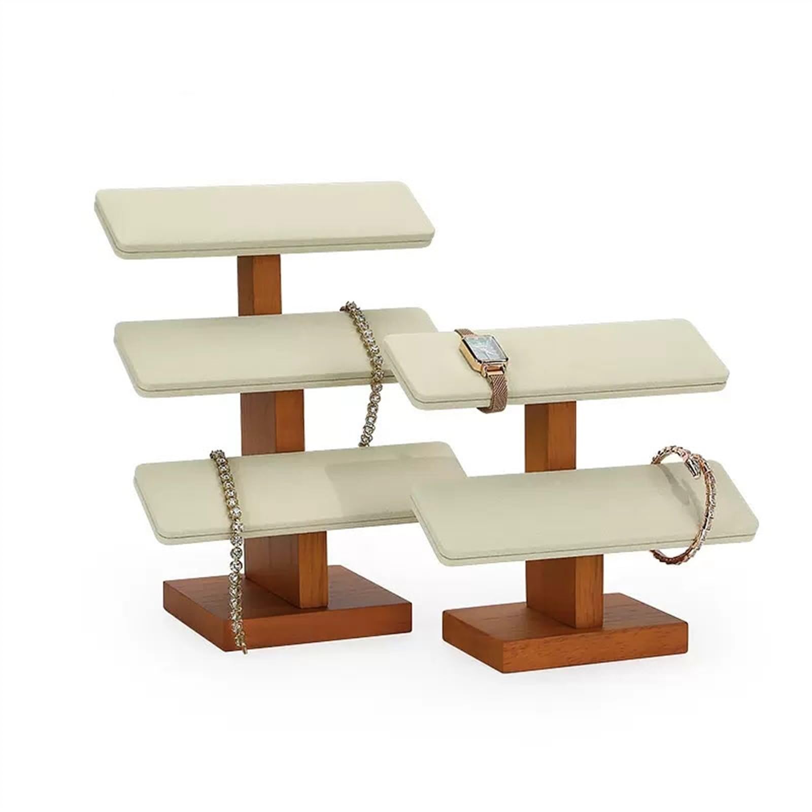 Biżuteria Szafa Kreatywny stojak na zegarek w kształcie litery T 2-poziomowy stojak na biżuterię Zegarek Bransoletka Uchwyt na naszyjnik Stojak do przechowywania biżuterii Biżuteria Drzewo Organizowan