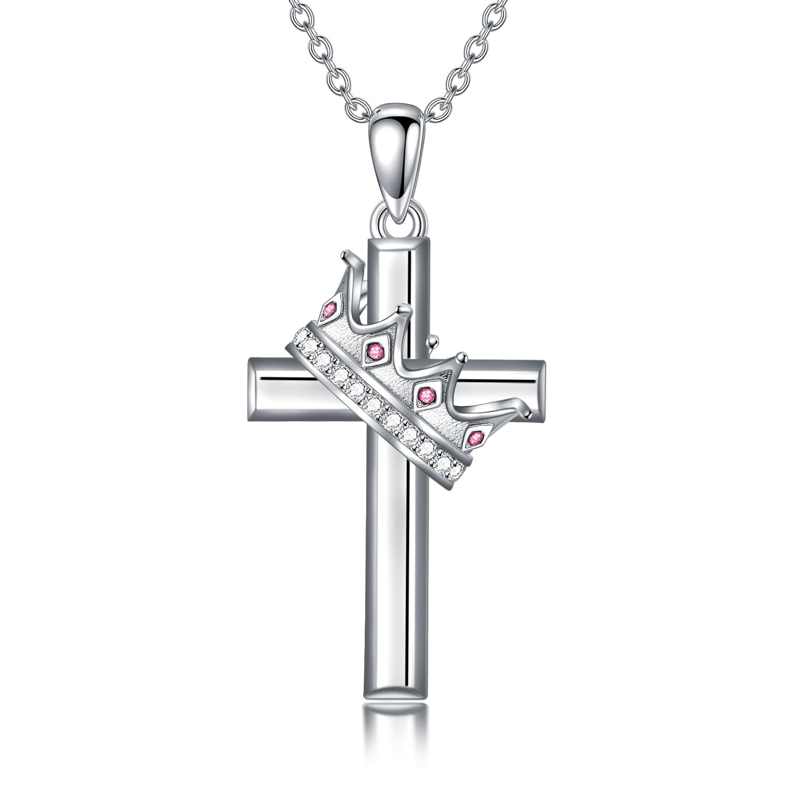 LEECCI Cross Necklace for Women 925 Sterling Silver Crucifix Pendant Christian Cross Jewelry for Women Men
