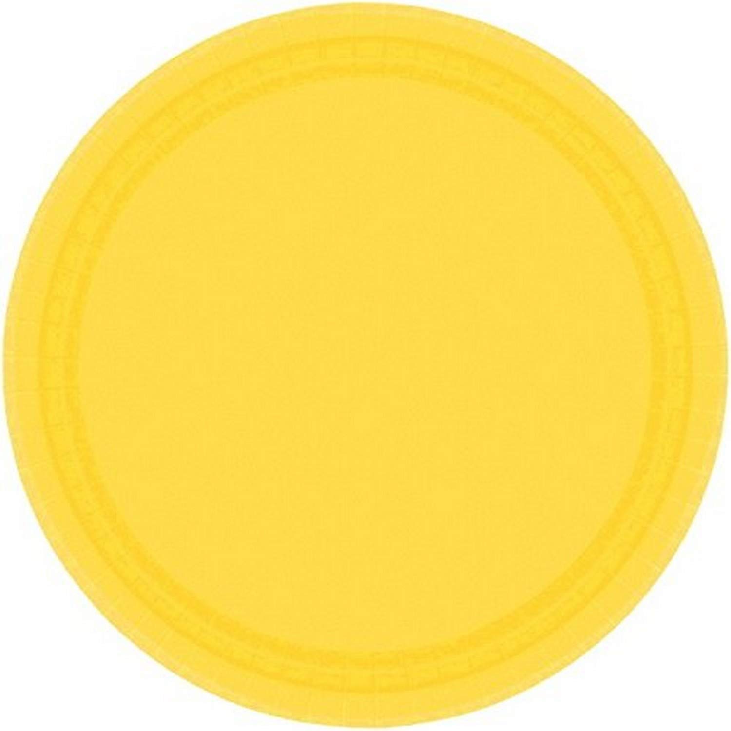 Tri Balloons - Confezione da 8 piatti di carta rotondi, ø 17,7 cm, colore giallo sunshine