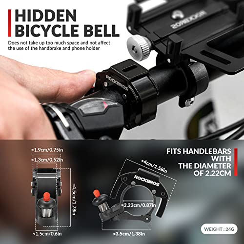 ROCKBROS Bike Bells Hidden MTB Bells Bicycle Bells for