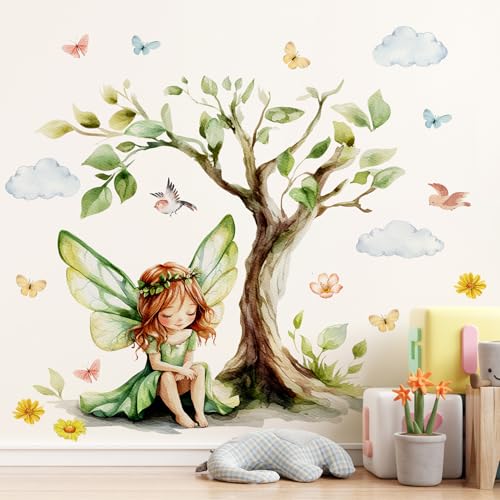 Vinilos Decorativos 2 hojas Mariposa Mágica Verde miniatura 1