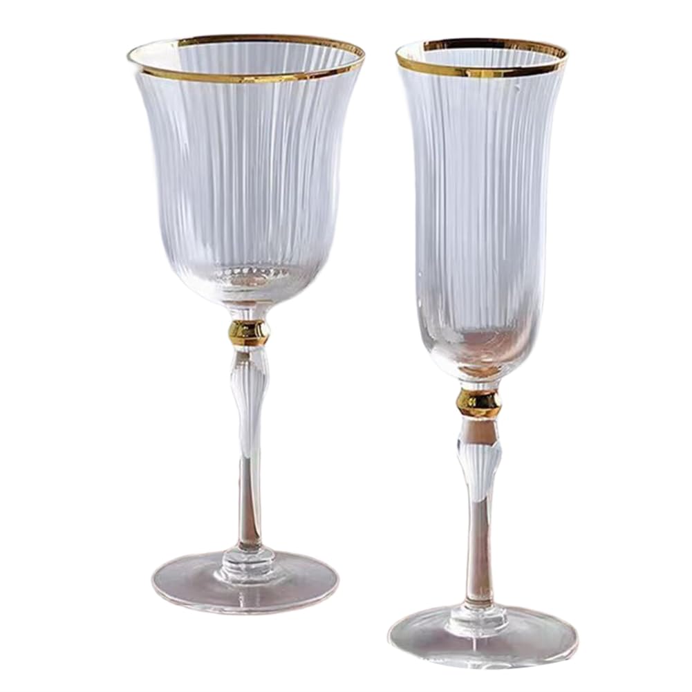 CTRLZS Vintage Red Wine Glass Europe Phnom Penh Goblet Wine Glass Gold Edged Champagne Whiskey Cup Household Bar Drinkware