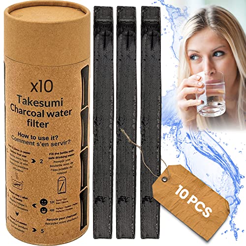 Binchotan Bio 10x | Carbón Activo Bambú Takesumi para la purificación del agua + E-Book | Pasar el agua en botella con nuestro carbón activo [𝗦𝗮𝘁𝗶𝘀𝗳𝗮𝗶𝘁𝗼𝘂𝗥𝗲𝗺𝗯𝗼𝘂𝗿𝘀𝗲] Cover
