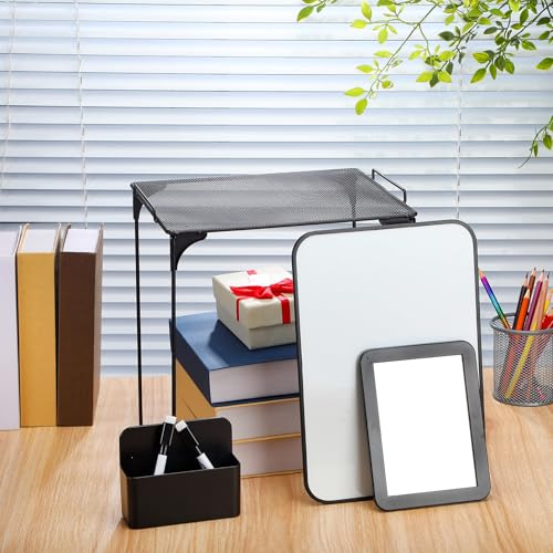 Ctosree 9 Pcs Locker Accessories Kit Locker Shelf Decor Includes Cabinet Organizer Whiteboard Magnetic Mirror Storage Cup Dry Erase Marker for Classroom Back to School Essentials (Black) - Image 2