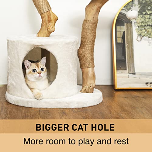 Árbol moderno de madera para gatos pequeño 39" miniatura 5