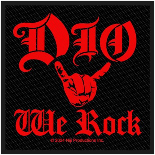 Dio We Rock Band Logo Woven Patch Size One Size