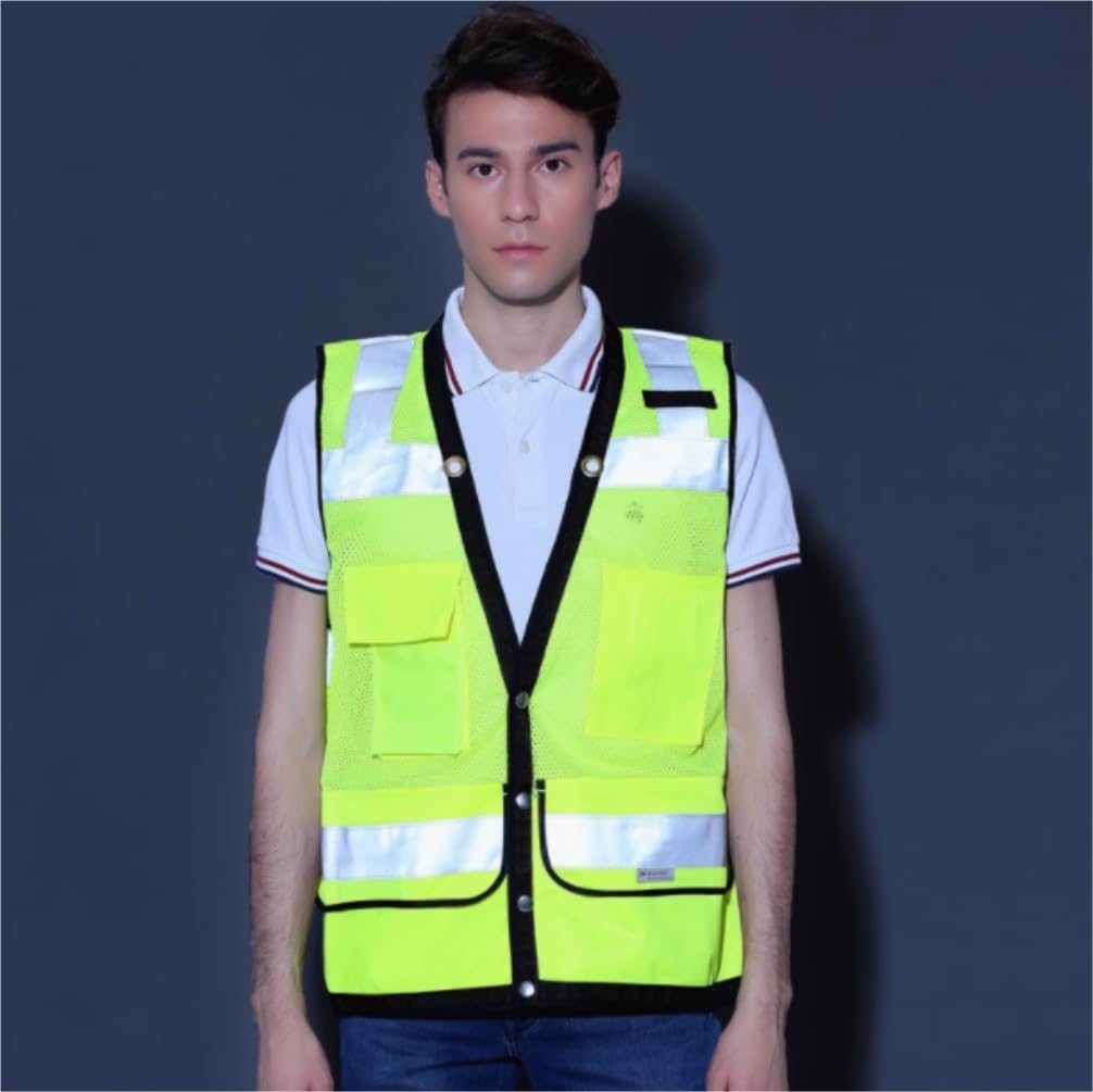 Chaleco Trabajo Chalecos Reflectantes, Chalecos Reflectantes, Ropa Reflectante De Tráfico Y Saneamiento. Emergencia Chaleco