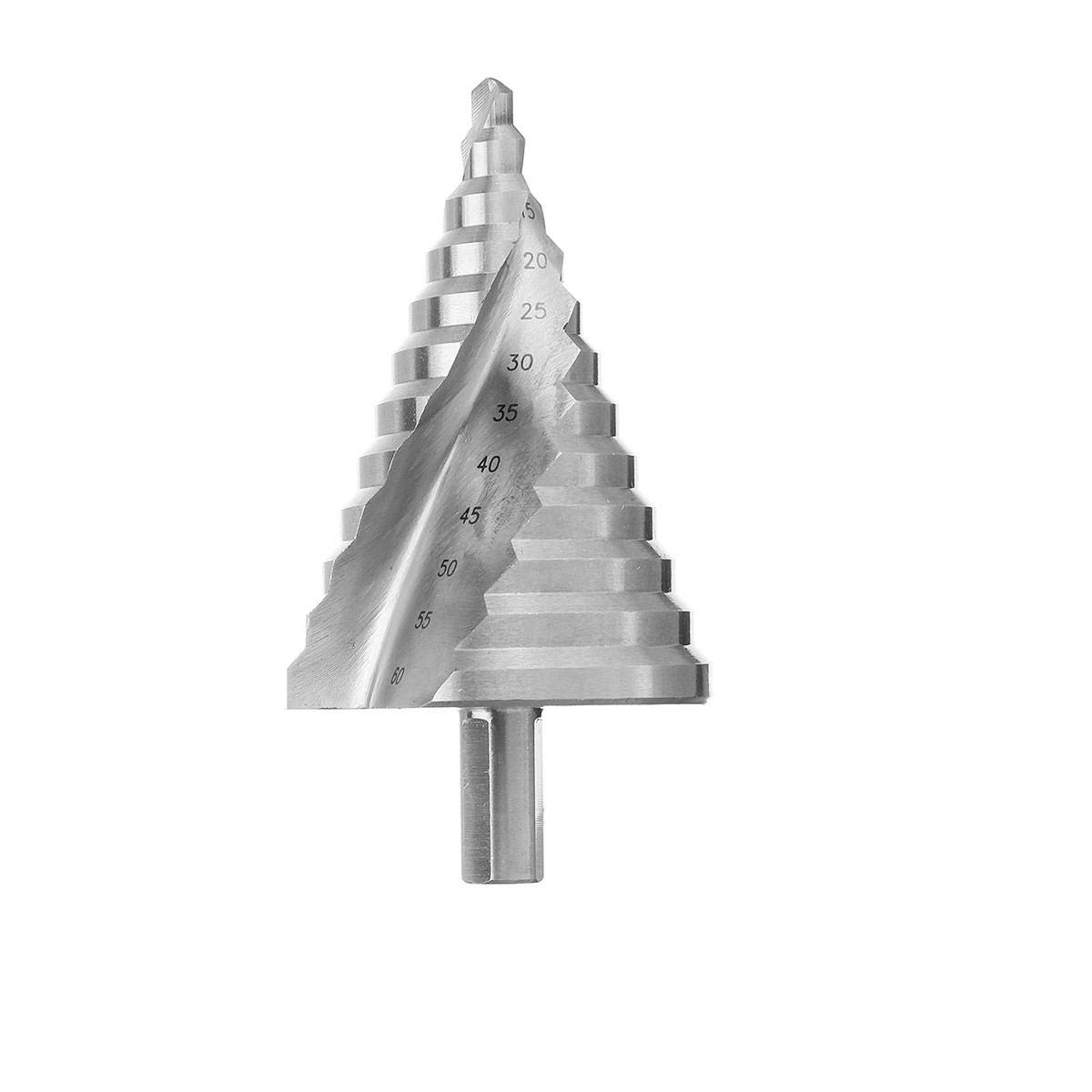 VIDOO Wiertło Stopniowe HSS 4341 6-60mm Stal Szybkotnąca 12 Stopni Proste