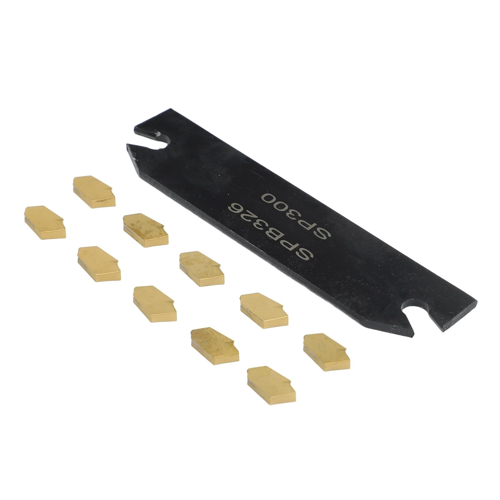 EasyByMall 10 piezas GTN-3 SP300 insertos de ranurado para soporte de herramientas de separación SPB26-3, cuchillas de corte de torno de carburo recubiertas para semiacabado de acero