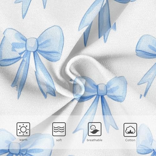 Wusikd Blue Bows Girls' Underwear Cotton Girls Briefs Soft Toddler Underwear 2T3