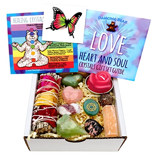 DANCING BEAR Healing Crystals (11 pc) Gift Set to Attract ...