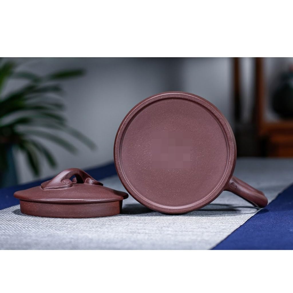 Matcha Cups Ruyi kubek do parzenia herbaty z pokrywką fioletowy kubek na piasek ręcznie wykonany kubek na wodę pitną męski biurowy kubek do herbaty 420 ml zestaw do herbaty kubek do herbaty