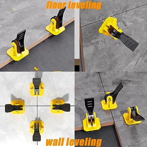 Système de nivellement de carrelage aiguille réutilisable et entretoises interchangeables