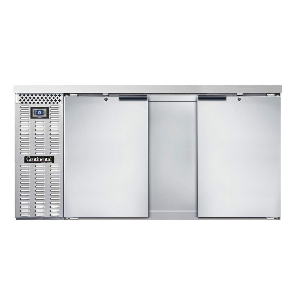 BBC69S-SS Two Section Refrigerated Back Bar Cooler by Continental Refrigerator – 18.0 cubic_feet