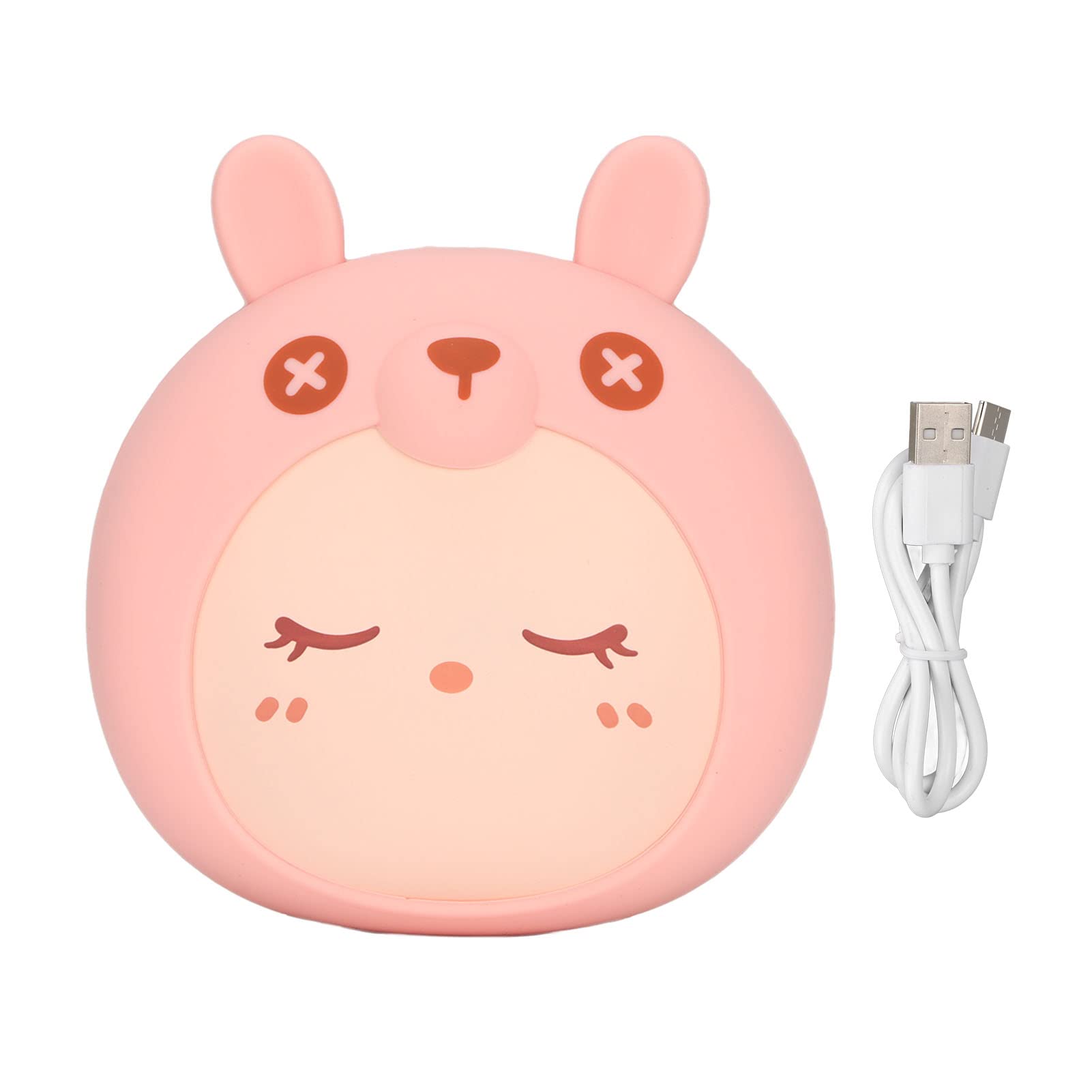Chauffe-Mains Rechargeables, Chauffage Portable Double Face, Batterie 10000mAh pour Camping et Chasse, Puissance Mobile en Caoutchouc (Lapin)