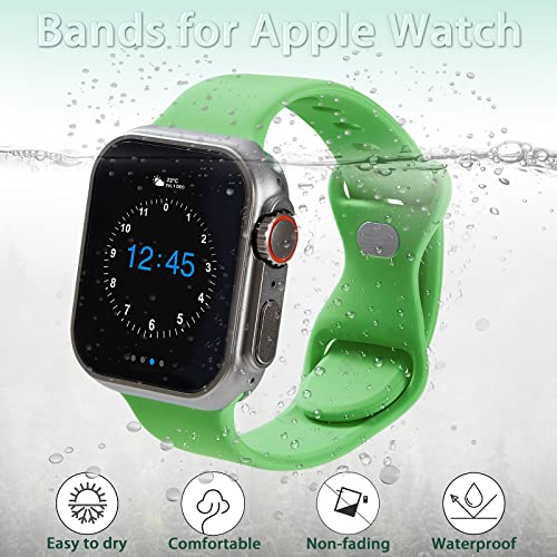 Fenichi 6 Pack Soft Silicone Smartwatch Bands For Apple Watch 41Mm 38Mm 40Mm 42Mm 44Mm 45Mm 49Mm, Sport Bands Waterproof Strap Wristbands For Iwatch Ultra Se Series 8 7 6 5 4 3 2 1 Women Men Kids #TOP3