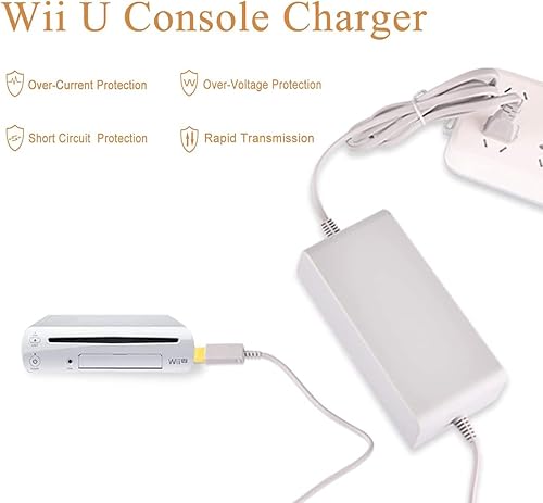 Miniatura 6 de Cables y adaptadores de CA para Wii U, cargador de controlador Wii u, cable de alimentación de 15 V, repuesto para Nintendo WiiU (no compatible con