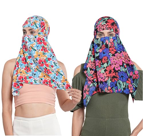 Image of Multipurpose Mask Cum Scarf for Women Cotton I Face Cover for Women I Sun Protection and Summer Wear Scarf