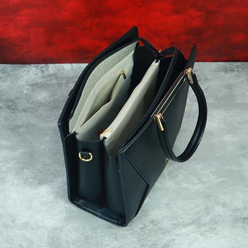 Image of NFI essentials Satchel Bags Ladies Purse Handbag Premium Women Shoulder Travel Bag for Work Gifts for Wife /Mother /Sister Stylish Office College Party Bag