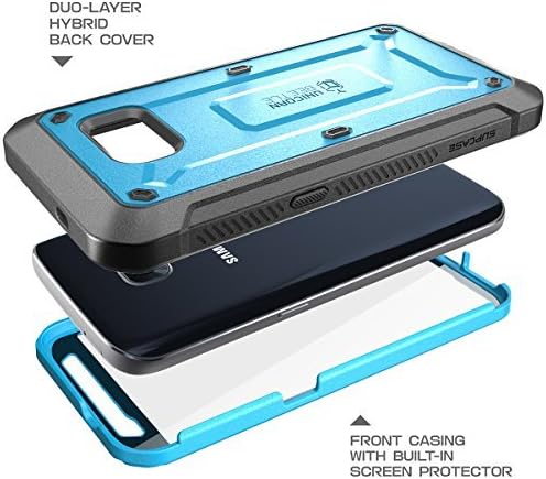 SUPCASE Unicorn Beetle Pro Series Case Designed for Galaxy S7, with Built-In Screen Protector Full-body Rugged Holster Case for Samsung Galaxy S7 (2016 Release) (Blue/Black)
