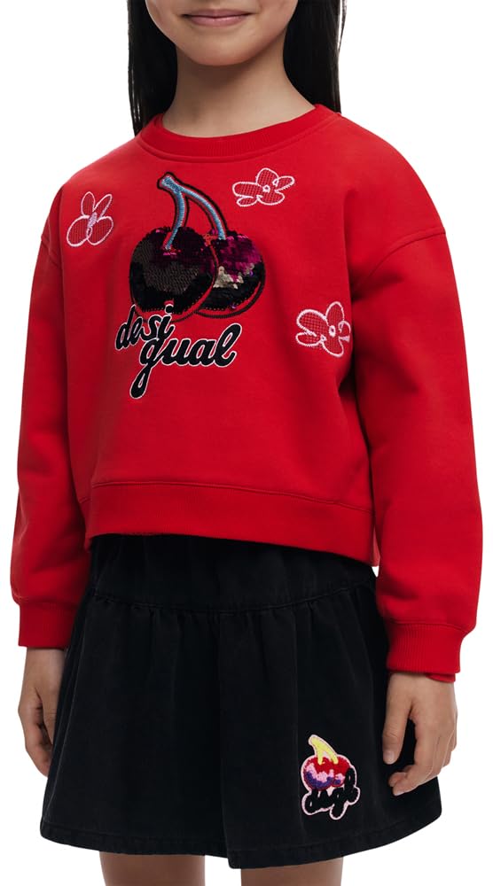 Desigual Sweat_Cherries Sweatshirt Niñas (Pack de 1)