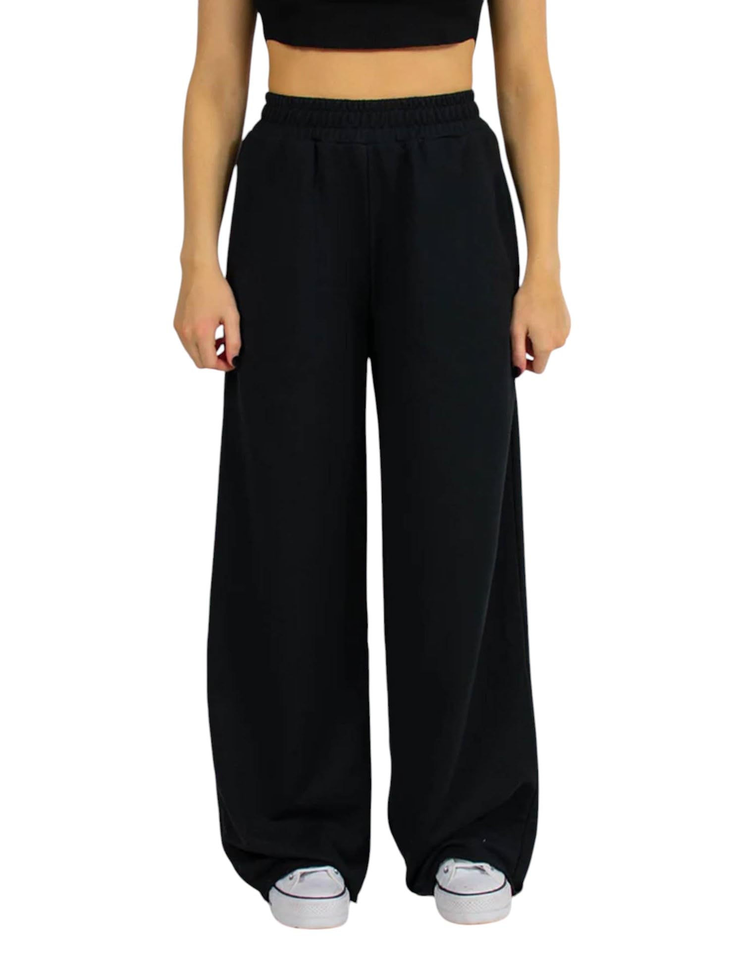 dockstreet Straight Wide fit Long Length Open Bottom Jogger for Women/Trending Multi Pocket Style, Relaxed Casual Pants for Women-picture-21