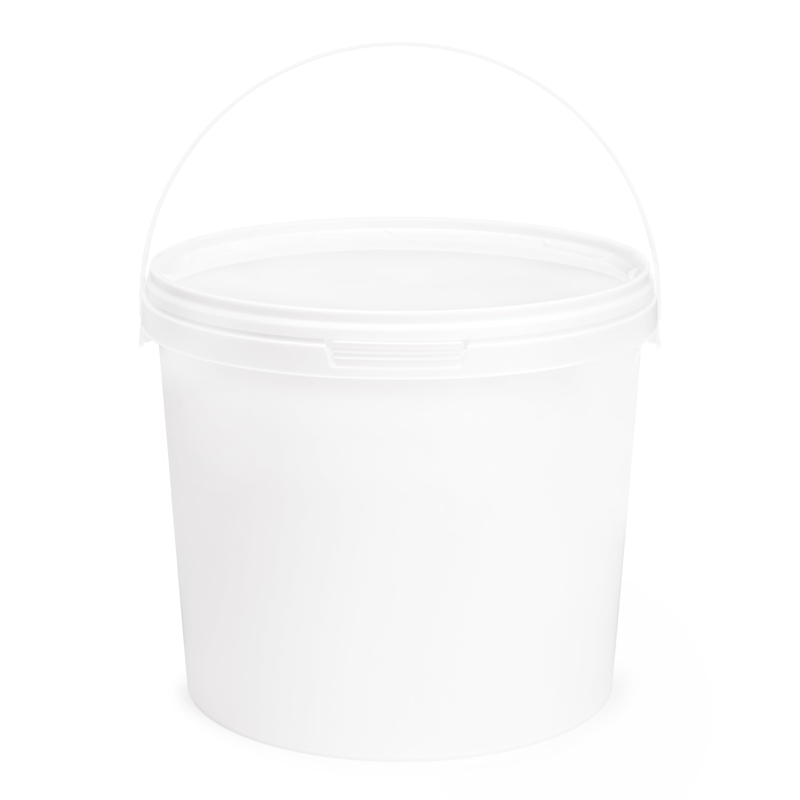 Garronda Eimer mit Deckel 5 L für die Lagerung von Lebensmittel- und Chemischen Produkten Weiß 10 Stück GD-0114