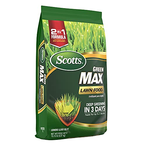 Image of Scotts Green Max Lawn FoodFL, 15.15 lbs. | Lawn Fertilizer for Grass Plus Iron Supplement, Grass Fertilizer, Covers 5,000 sq. ft.