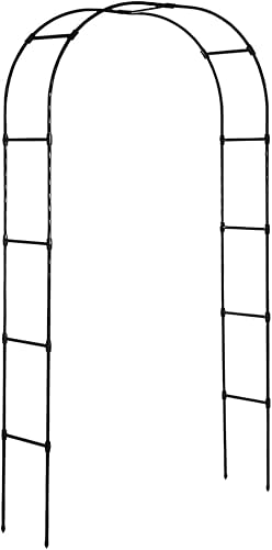 Garden Arbor Arch,Rustproof & Easy Assembly Metal Trellis,7.9 Feet H