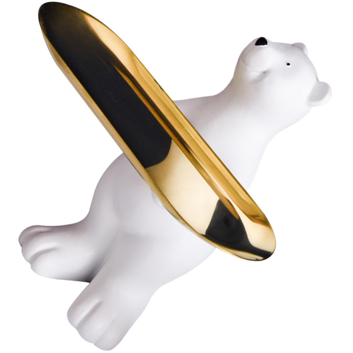 Bandeja Decorativa y Diseño Ligero con Figura de Oso de Resina para Almacenamiento Capacidad Fuerte Adecuado para Dormitorios y Porches