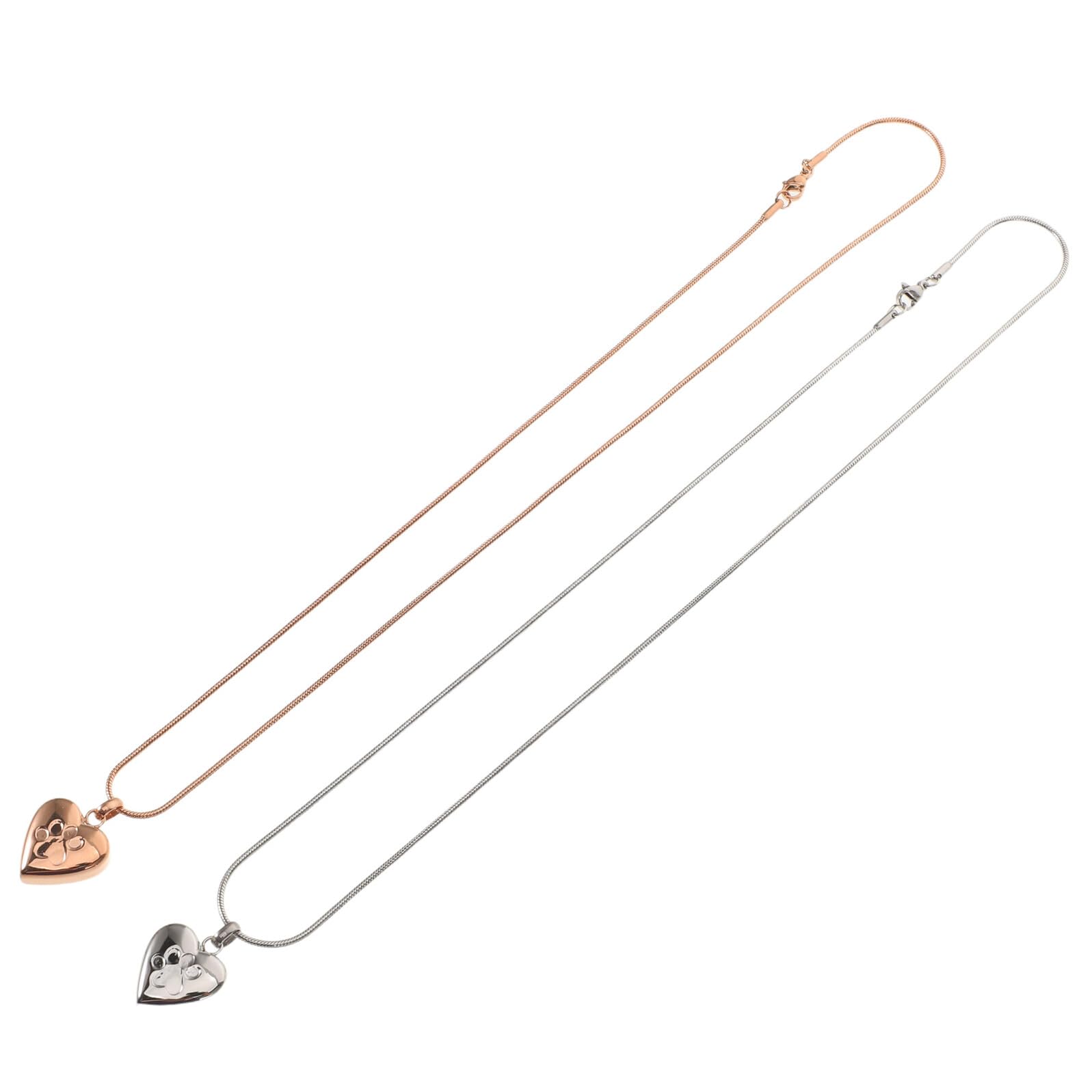 Collana Ricordo per Animali Domestici Ciondolo Urna a Forma di Cuore in Acciaio Inossidabile Set da 2 Pezzi Resistente all’Ossidazione Mini Gioielli Commemorativi per Cani e