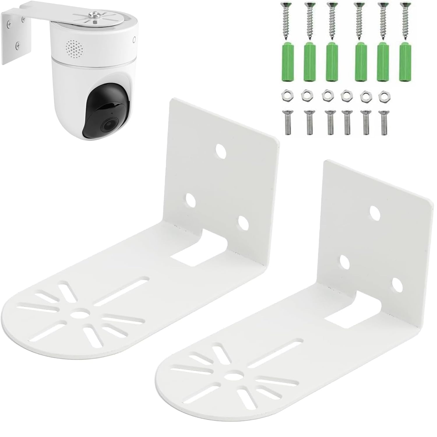 2pcs Soporte Camara vigilancia tapo Montaje Pared Universal para cámara de Techo en Forma L Cámara Metálico Accesorios Cámara Vigilancia Sistema Seguridad