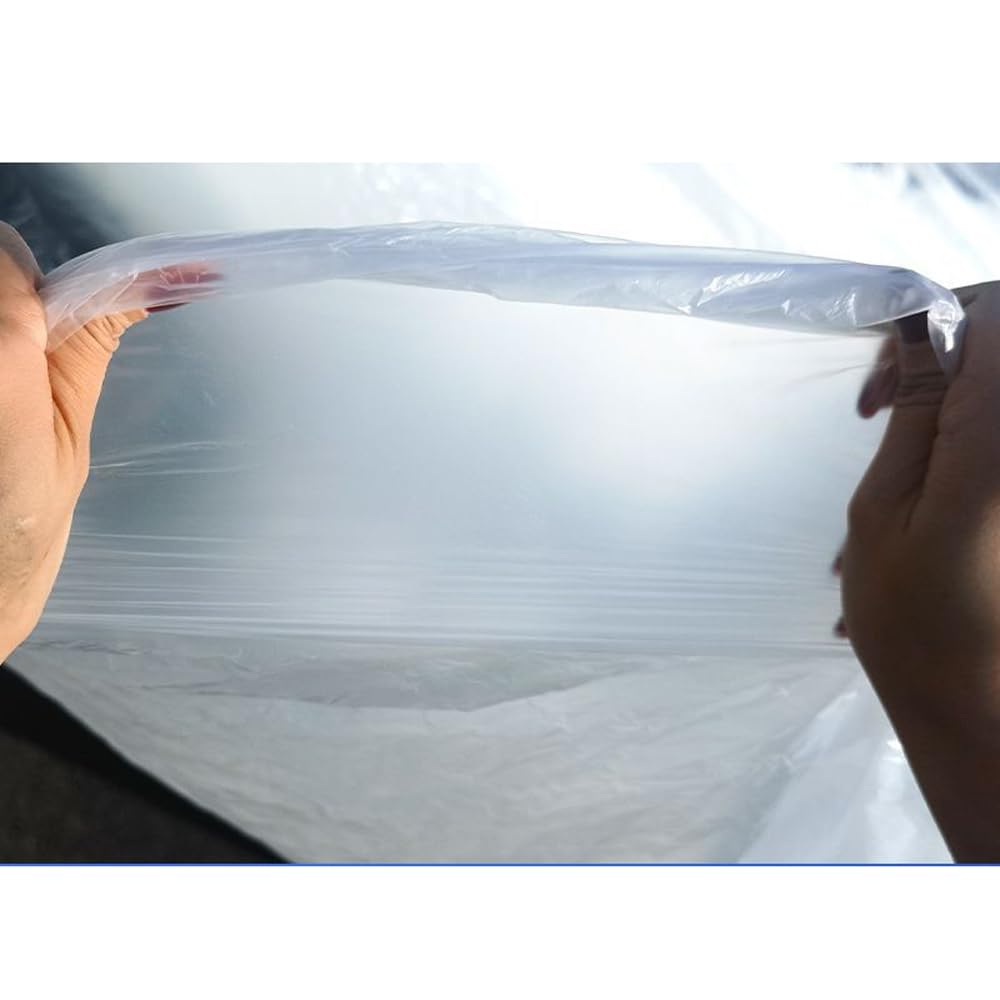 YehVeh Disposable Car Cover Dirtproof Lightweight PE Clear Car Dust Cover with Elastic Wrap Band Full Exterior Protective — view 4