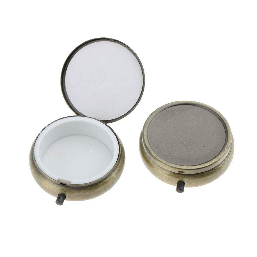 ELECTROPRIME 2X Pocket Portable Metal Pill Box Medicine Tablet Storage Case Container