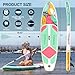 GYMMALL Paddle Board, Inflatable Stand Up SUP Paddle Boards for Adults & Youths of All Skill Levels, Wide & Non-Slip Deck Design Blow Up Paddleboards with Premium Accessories & Storage Bag, Pink