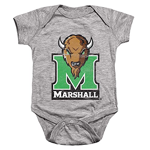 Marshall University Official Distressed Primary Unisex Infant Snap Suit for Baby