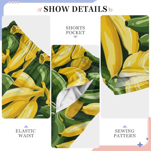 Pajama Bottoms, Green Yellow Banana Sleeping Pant Lounge Wear Pajamas Long Pants Sleepwear Pjs4