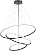 Led Pendant,Dimmable 3 Ring Acrylic Chandelier Lighting Fixture,Black adjustable Chandeliers Ceiling Light For Kitchen Island Dining Room Living Room Bedroom Foyer 406080Cm15.723.631.5In [Energy Class F]