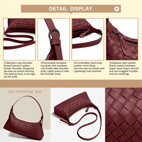 Handbags Shoulder Bags for Women Small Bags Women's Woven Tote Bag Crossbody Handbag Travel Hand Bag Purse Hobo4