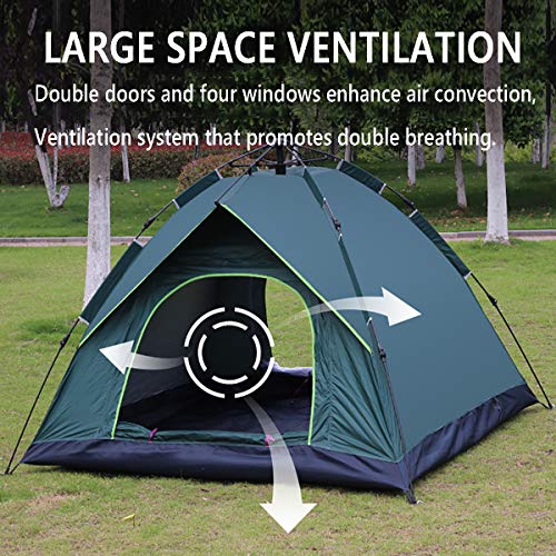 Carpa automática para camping de 4 personas color azul miniatura 3