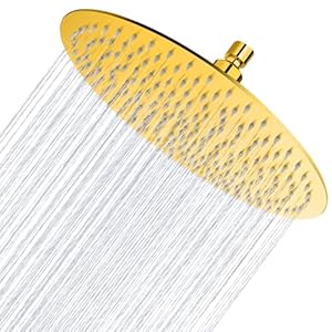 Ohotecy Regendouche douchekop 12 inch (30 cm) roestvrijstalen douchekop regendouchekop van roestvrij staal met anti-kalk sproeiers 30 cm grote ronde regendouche aantal sproeiers: 144