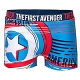 83 % Poliestere 17 % Elastane Costume Mare Boxer Parigamba da Bagno Captain America Avengers Marvel (Rosso 1869, 4 Anni)