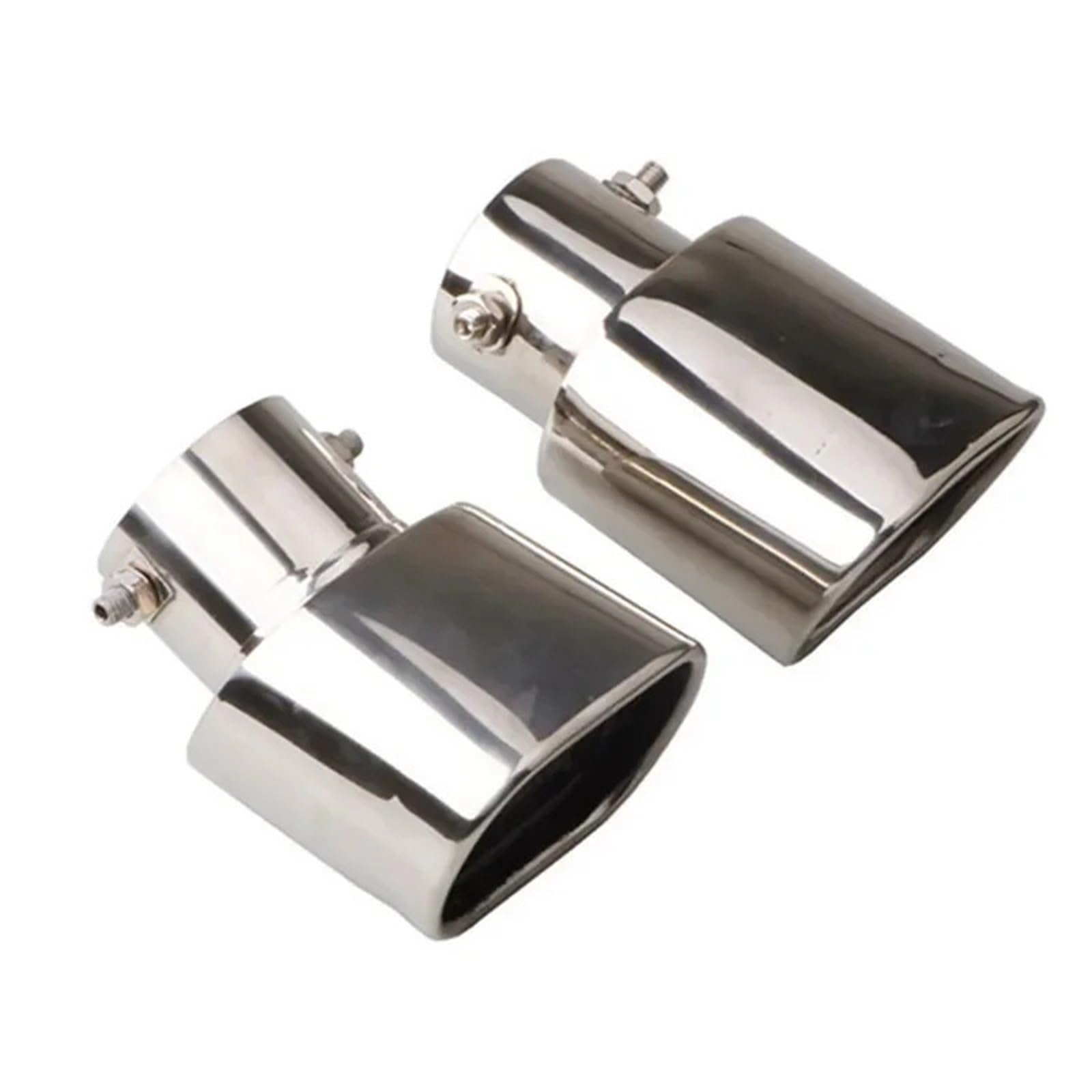 Vehicle Silencer 63mm uniwersalny samochód Auto kwadratowa końcówka tłumika rury wydechowej rura ze stali nierdzewnej chromowane wykończenie zmodyfikowany(Curved)
