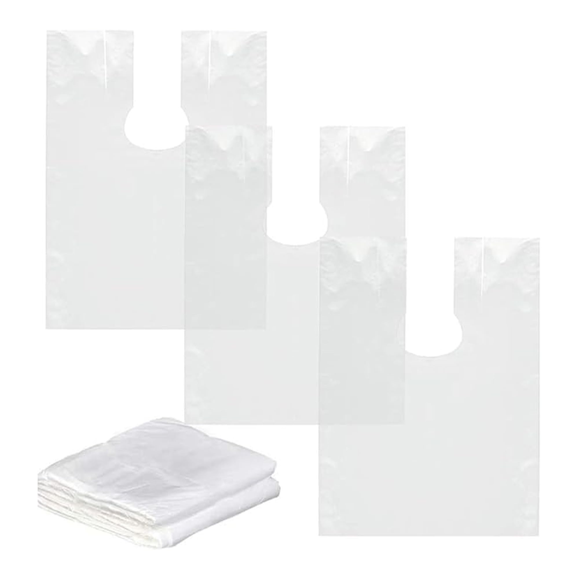 Eson Unisex Clear Disposable Capes 50Pcs (100X140cm) With Lacing Strips For Barber,Hairdresser,Salon - Transparent, Waterproof Barber Cape Gown Apron For Haircuts,Hairdressing Capes & Barber Accessories