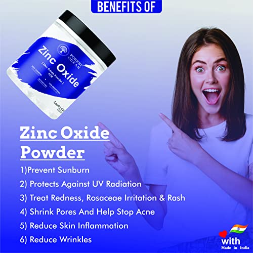 Image of Zinc Oxide Powder For Face Pack & Skin Care (100% Pure and Natural) - 200g