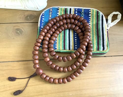 Healing Lama™ Genuine Bodhi Seed Mala. Premium Nepalese 108 Phoenix Seed Beads Prayer Japa Mala Necklace for Meditation. Blessed and Enerzized.4