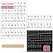 Klavier Aufkleber, Gobesty Keyboard Aufkleber für 49/61/76/88 Tasten, Keyboard Noten Aufkleber für Schwarz,Weiß Tasten, Klavieraufkleber mit Installationsstöcken für Kinder und Anfänger